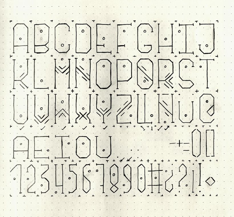 Pattern typography, transformation stage 1/10