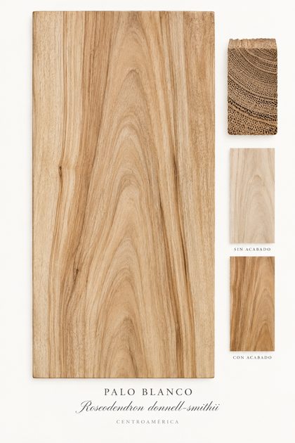 Palo Blanco finished wood grain