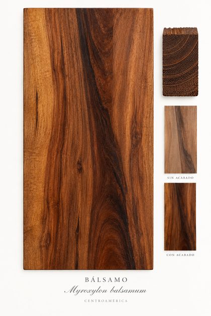 Bálsamo finished wood grain