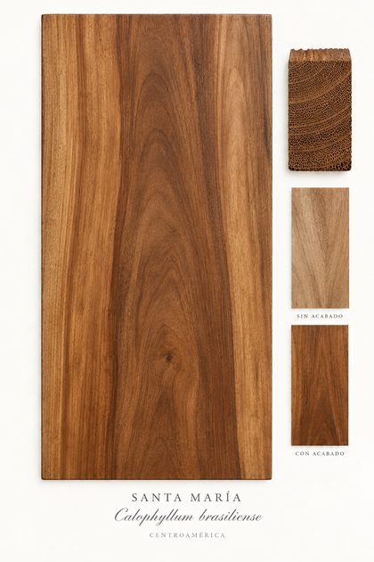 Santa María finished wood grain