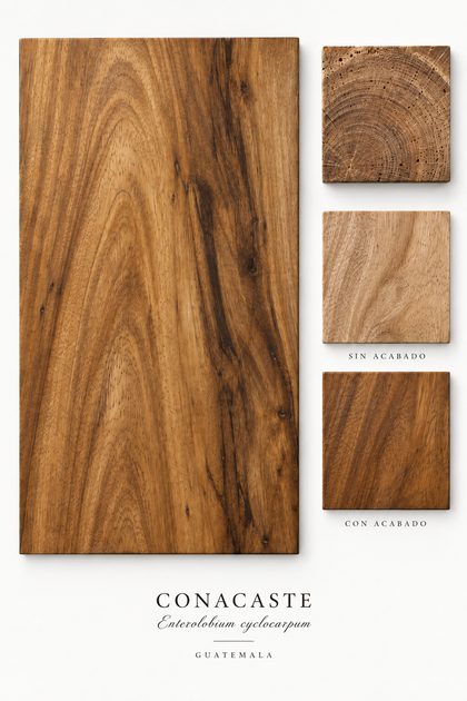 Conacaste finished wood grain