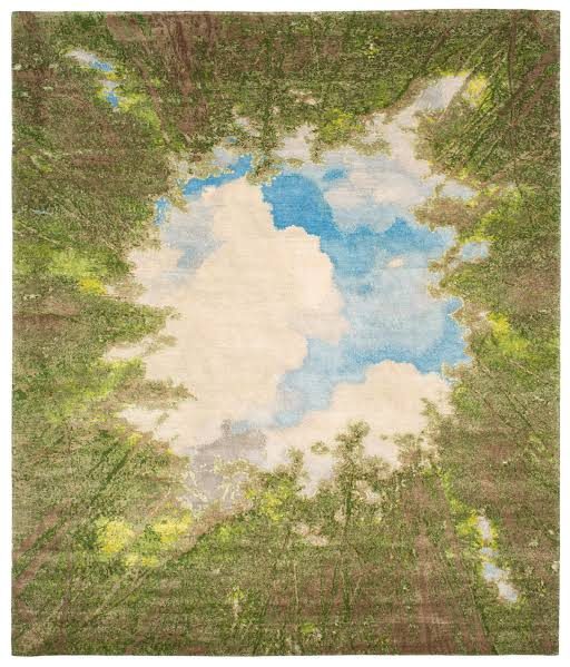 Jan Kath rug, cloud and sky design