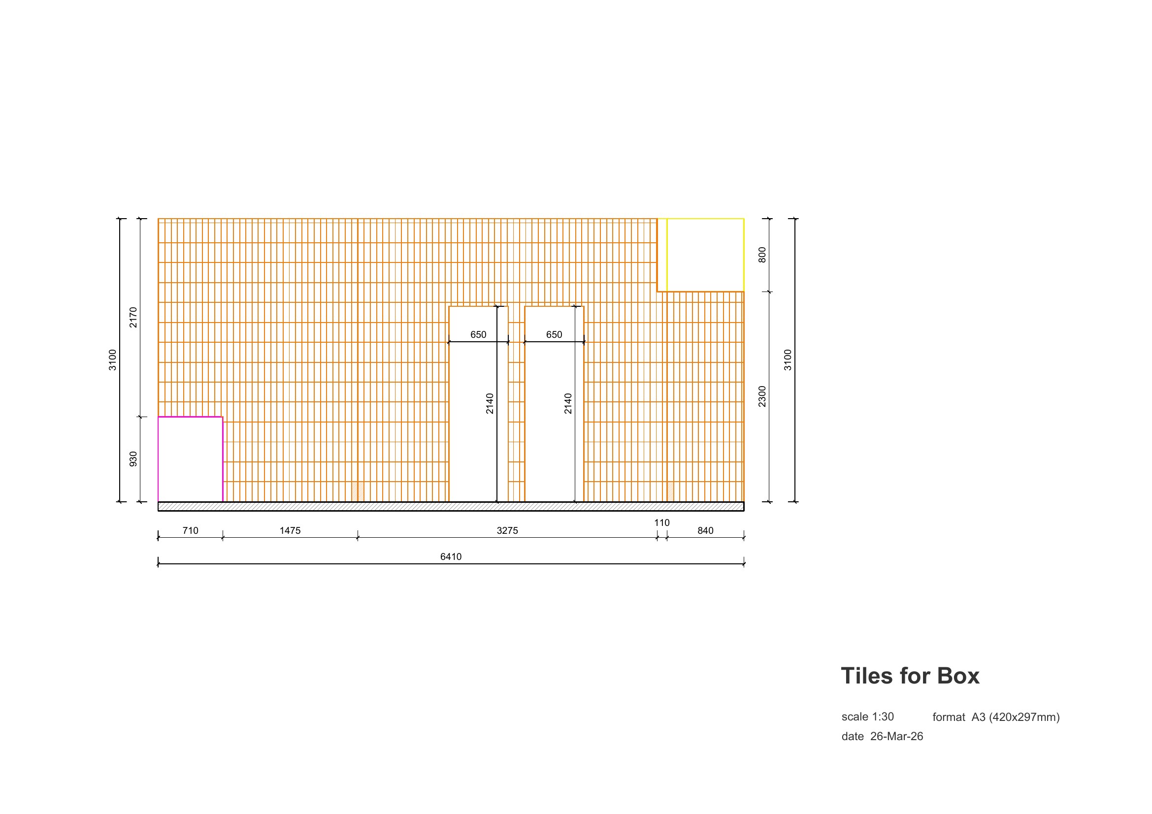 The Miners, Barcelona · Spain: Walls Elevation, Toilets Box