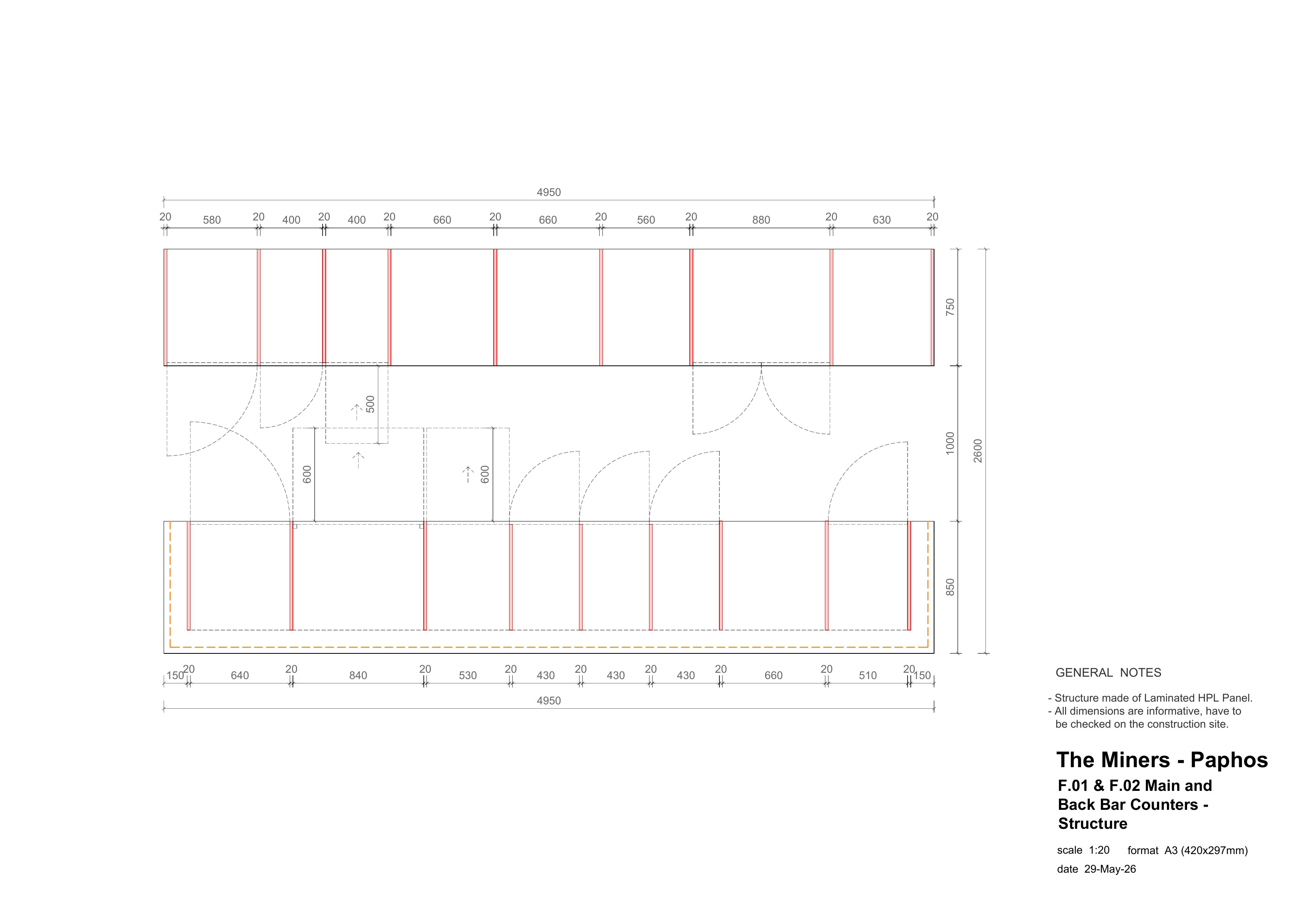 The Miners, Paphos · Cyprus: Main Bar, Structure